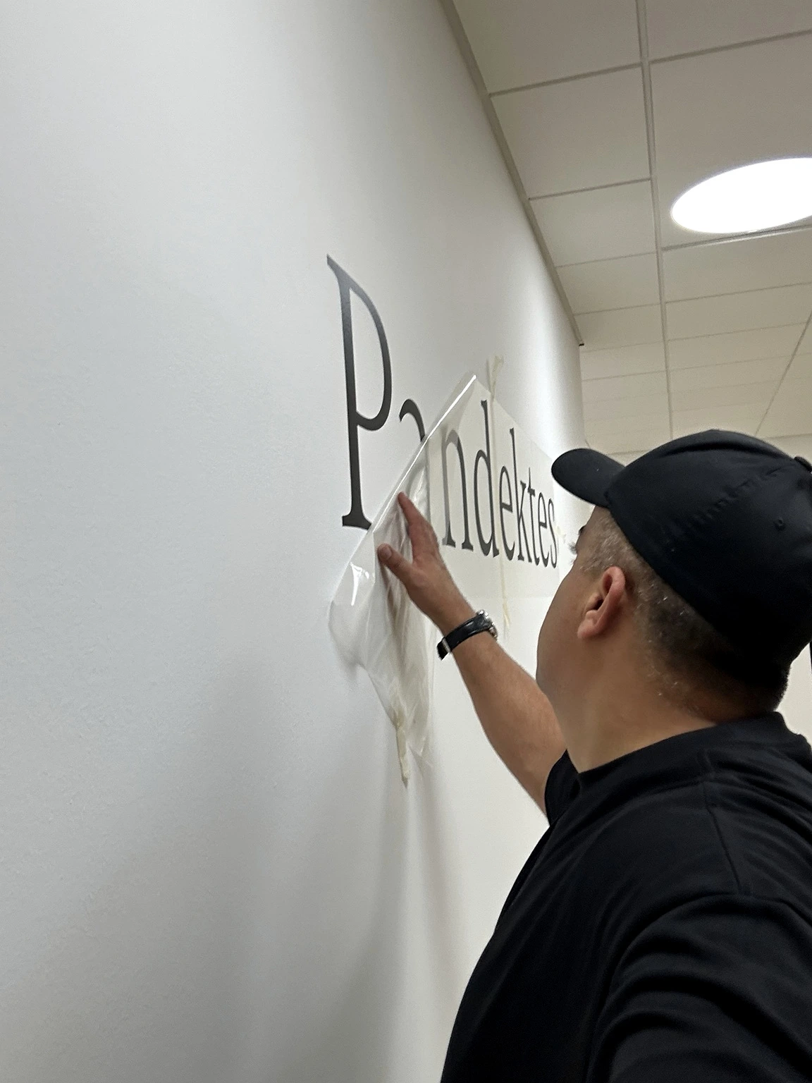 Pandektes — sorte LED-bogstaver og væggrafik — billede 4