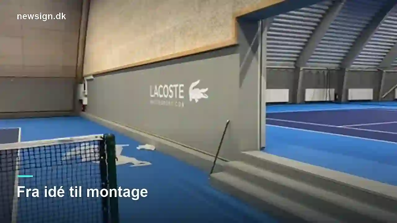 HIK 125 år — Væggrafik i tennishallen — billede 2