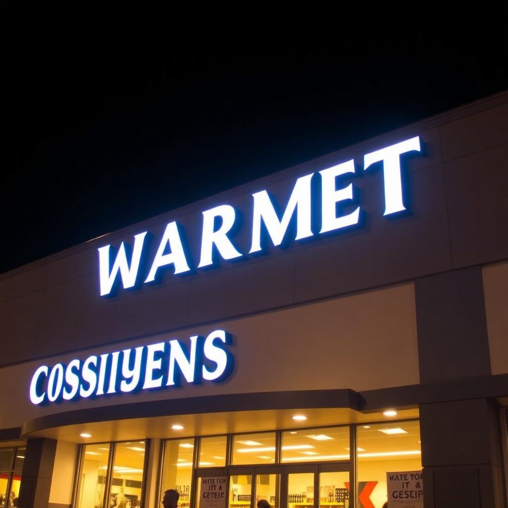 Front-lit channel letters på indkøbscenter