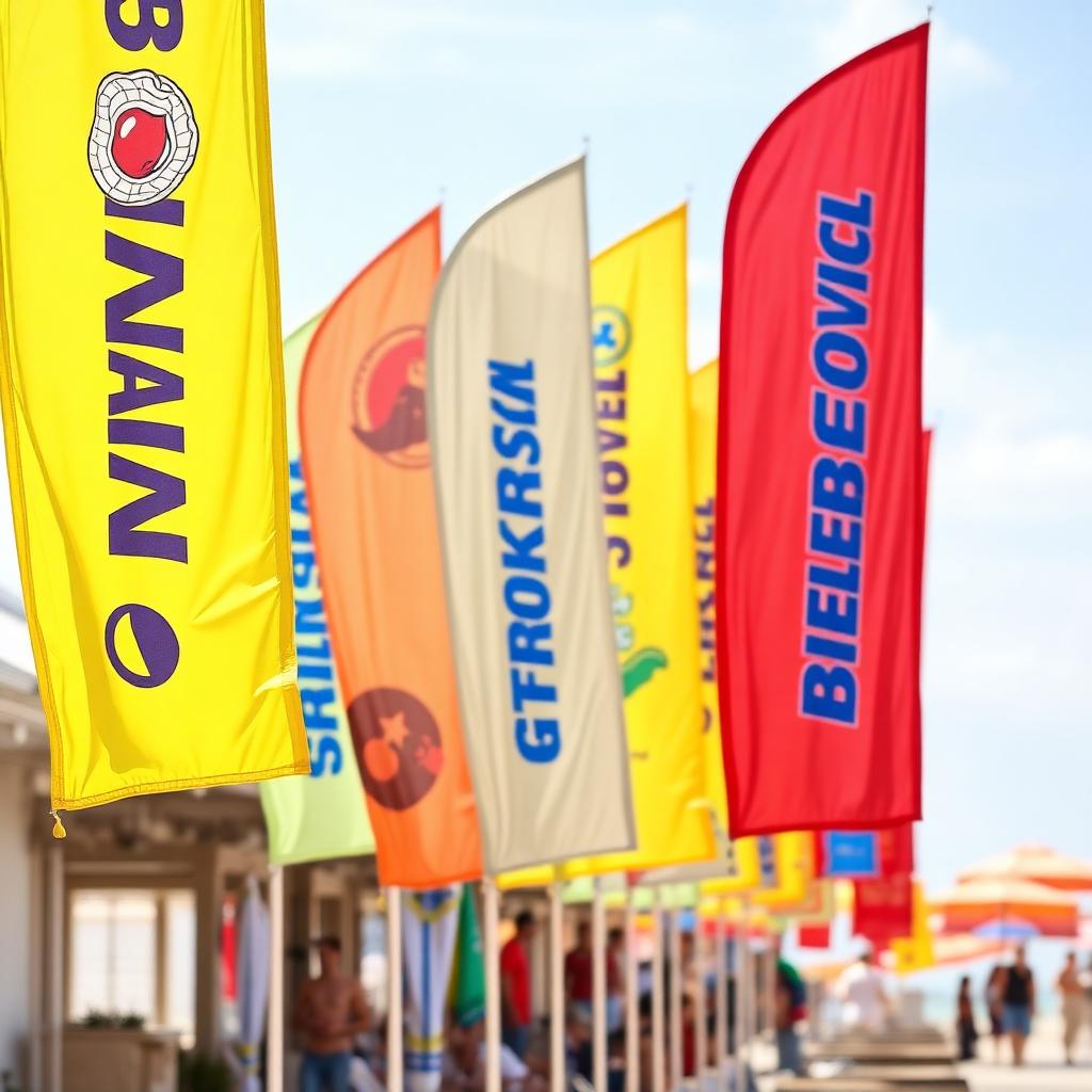 Beachflag på udendørs event