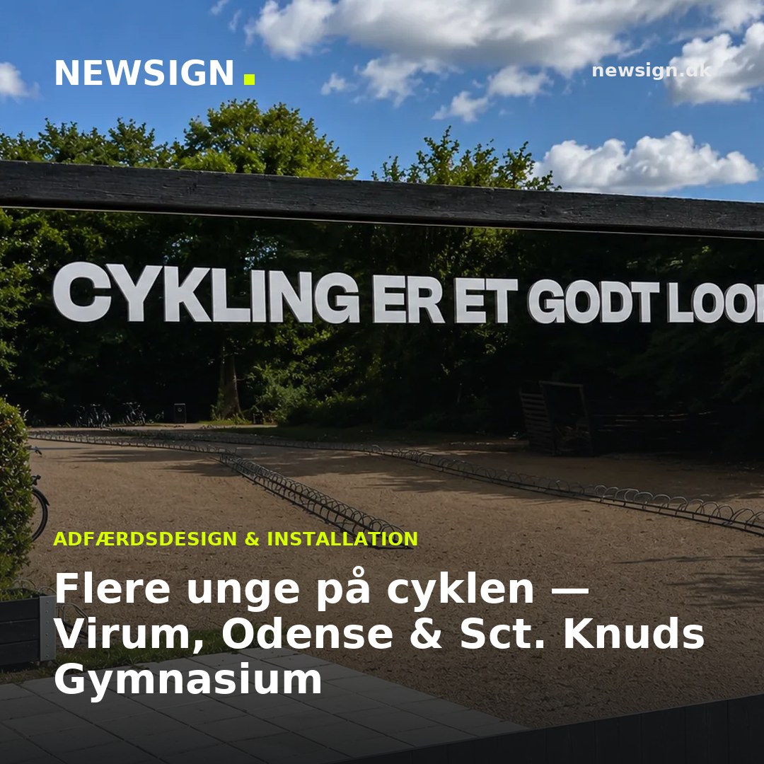 Flere unge på cyklen — Virum, Odense & Sct. Knuds Gymnasium — delingsbillede til sociale medier