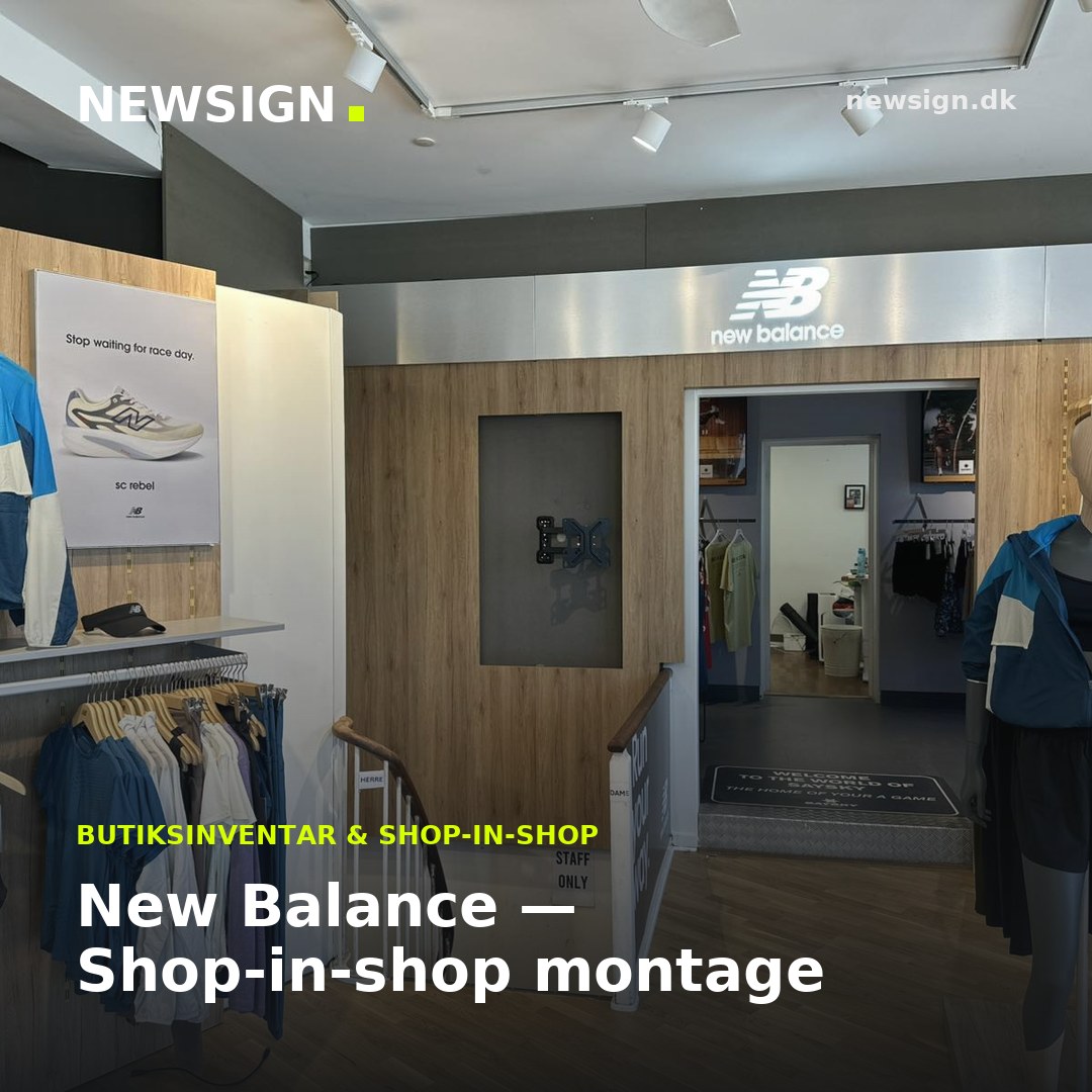 New Balance — Shop-in-shop montage — delingsbillede til sociale medier